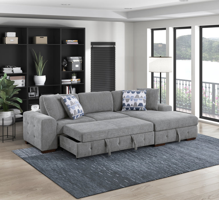 Raife Grey Sleeper Sectional