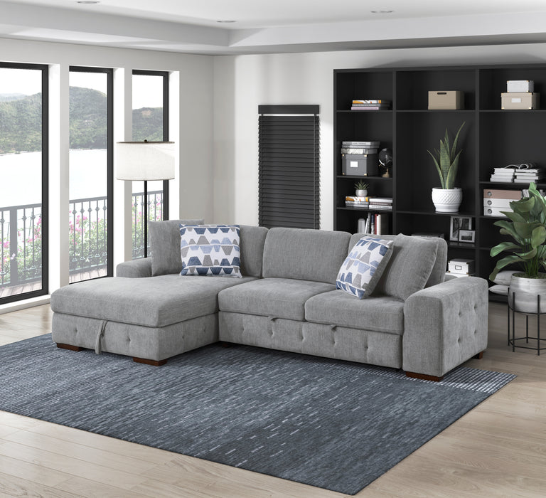 Raife Grey Sleeper Sectional