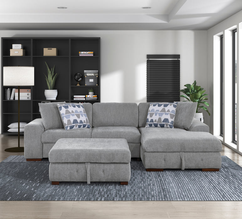 Raife Grey Sleeper Sectional