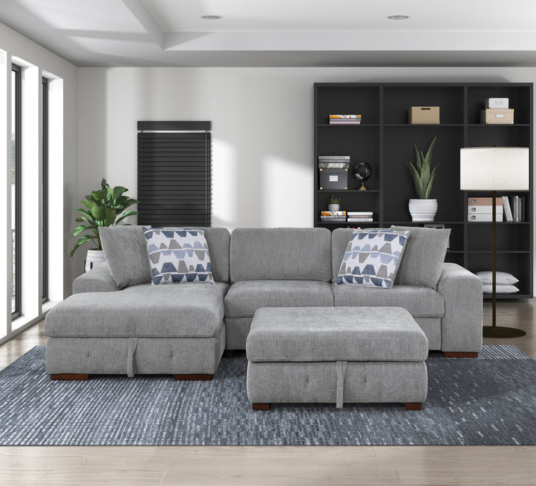 Raife Grey Sleeper Sectional