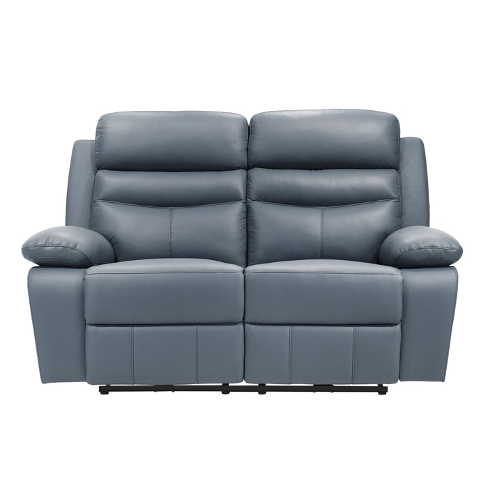 Hancock Blue Power Reclining Leather Living Room Collection