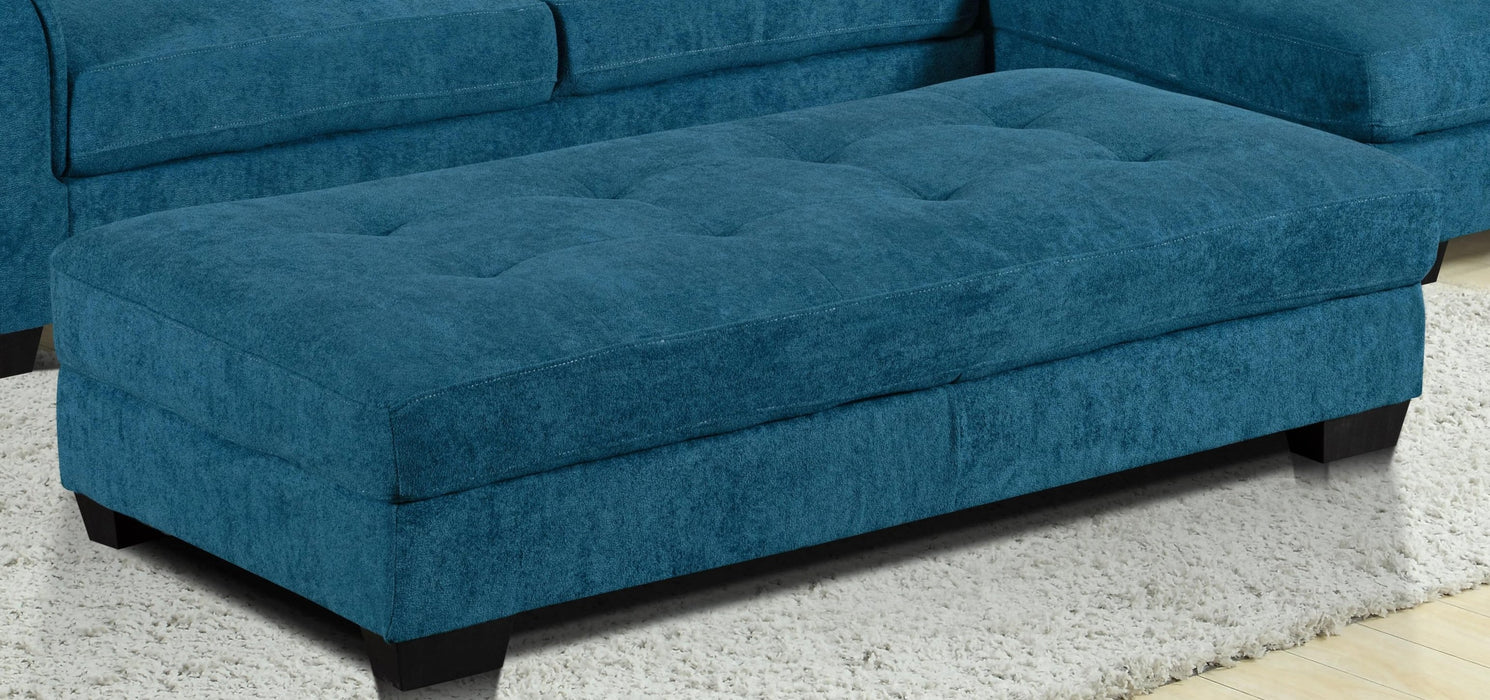 Boston Blue Ottoman