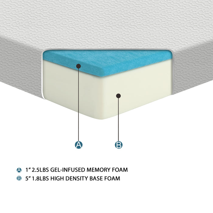 Altair 6" Gel Memory Foam Mattress