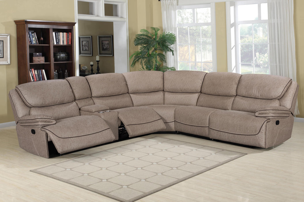 Mina Beige Manual Reclining Sectional