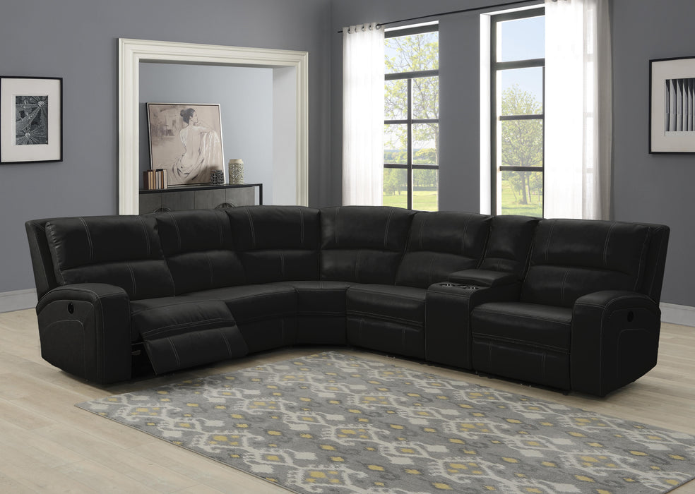 Perth Black Power Reclining Sectional