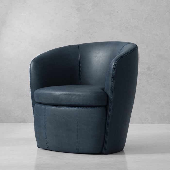 Barolo Leather Swivel Chair