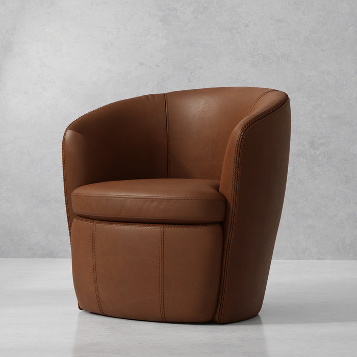 Barolo Leather Swivel Chair