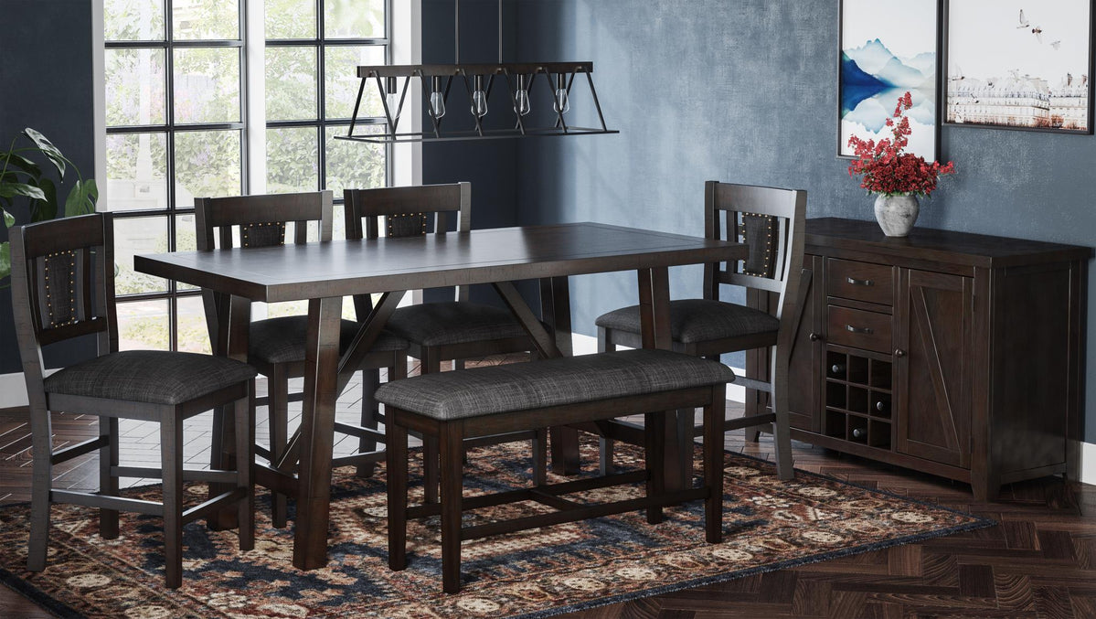 American Rustics 6 Pc Counter Height Dining Set Expo Furniture Gallery   AmericanRustics 1200x677 